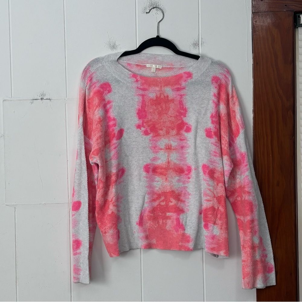 Lisa Todd Pink and Gray Crew Neck Sweater